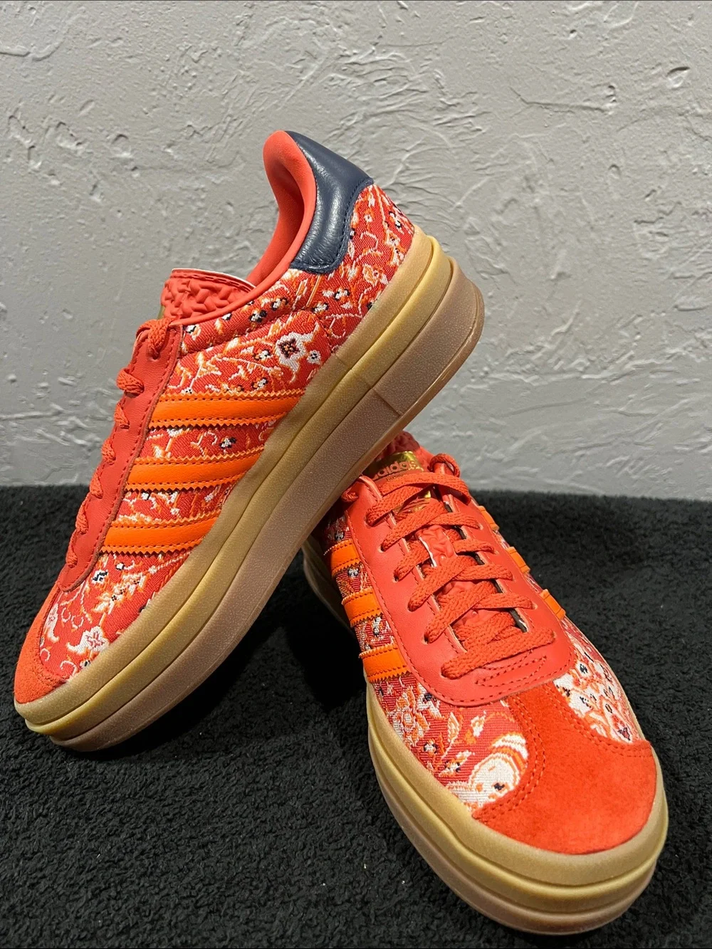 🔥 ADIDAS Gazelle Bold Ornate Preloved Red Paisley Sneakers Women’s  Sz 7 - RARE